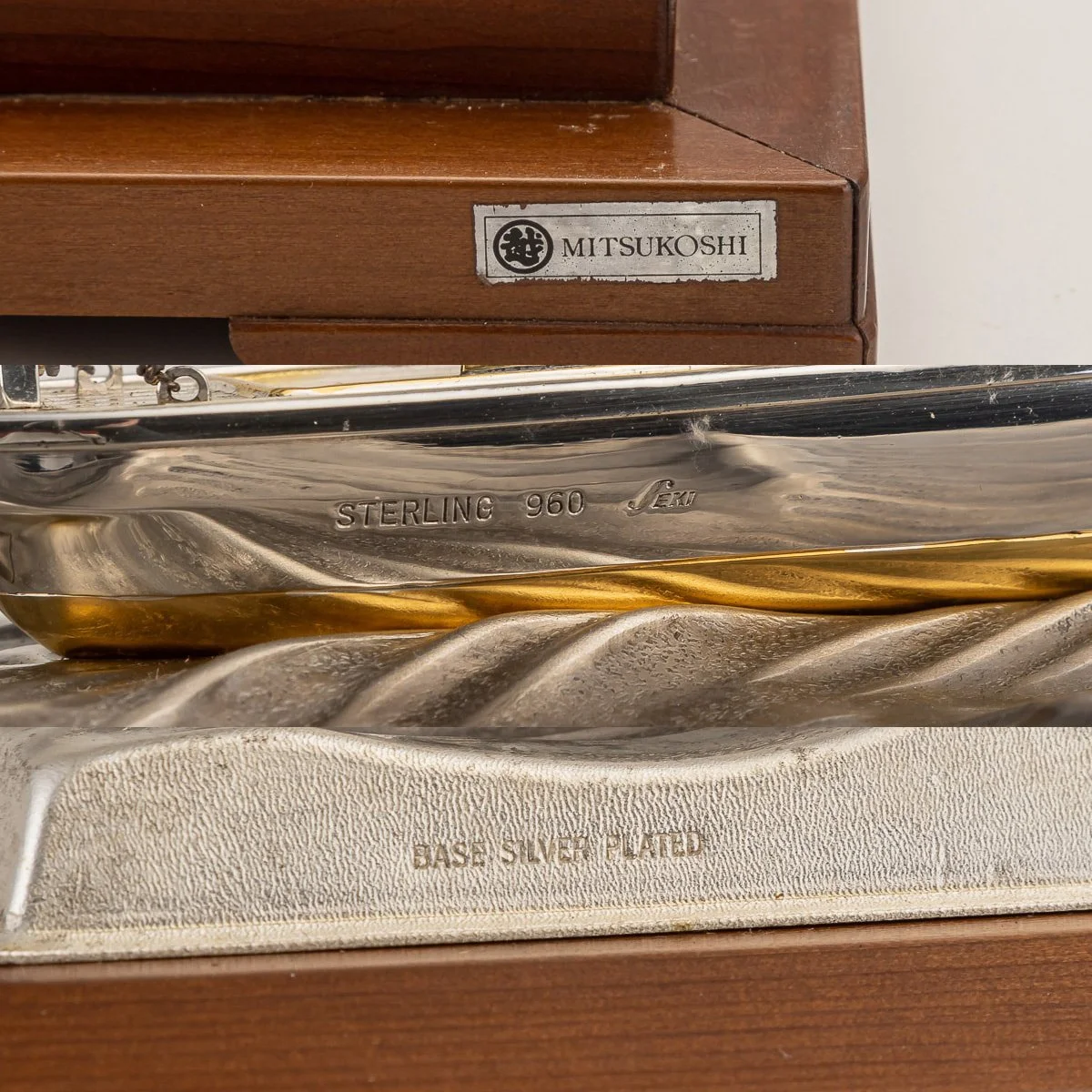 MID 20thC JAPANESE 950 SILVER YACHT BY SEKI TAKEHIKO — Pushkin's